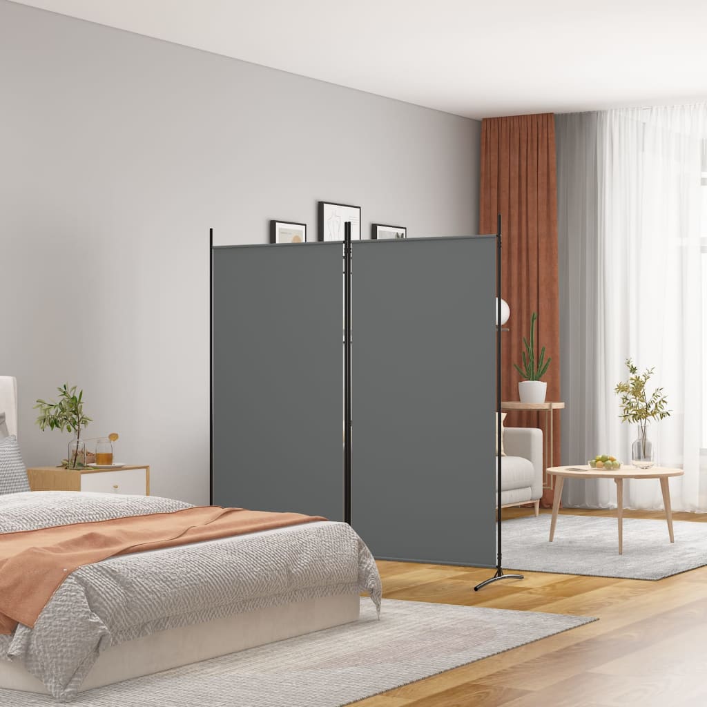 vidaXL 2-tlg. Paravent Anthrazit 175x180 cm Stoff