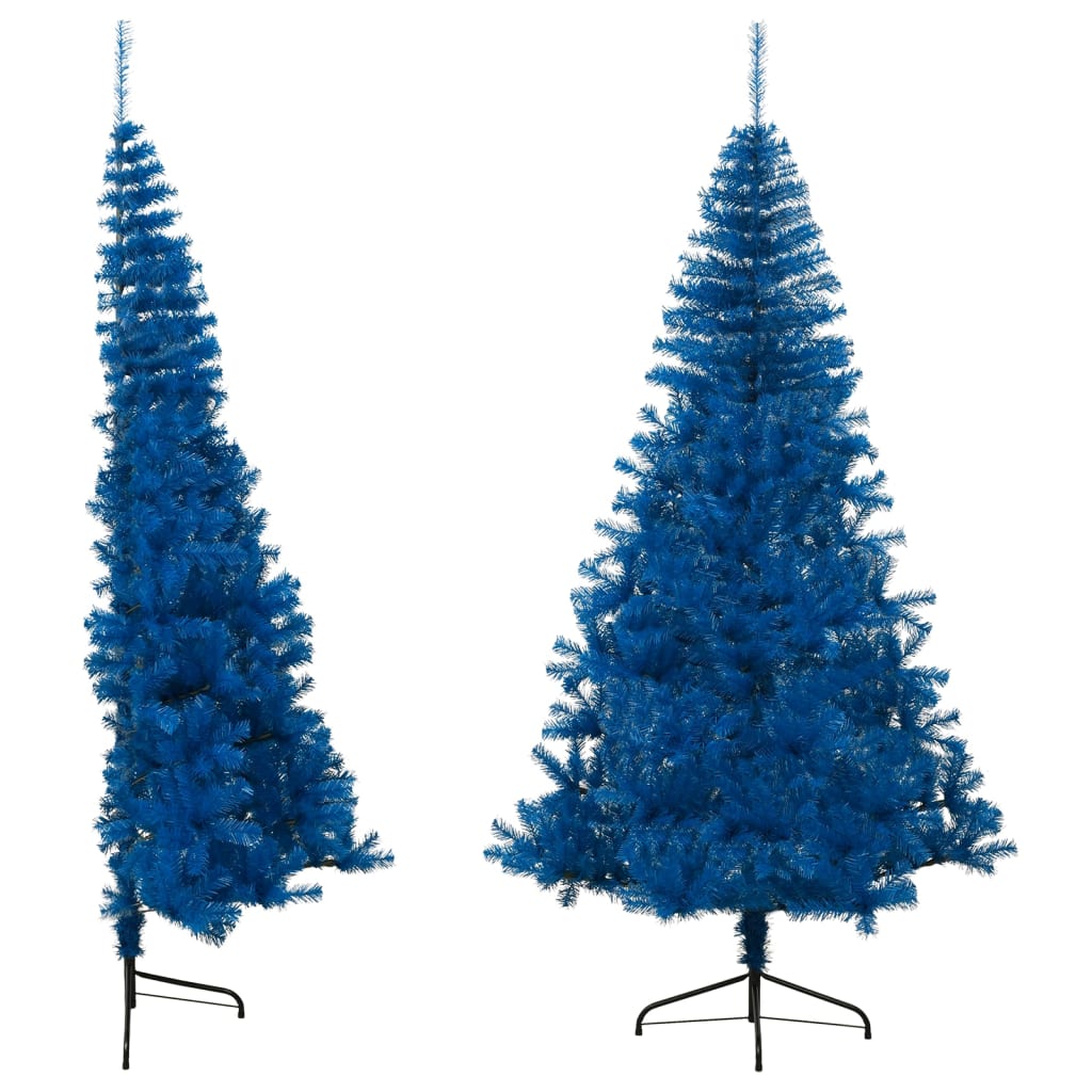 vidaXL Künstlicher Halb-Weihnachtsbaum mit Ständer Blau 240 cm PVC