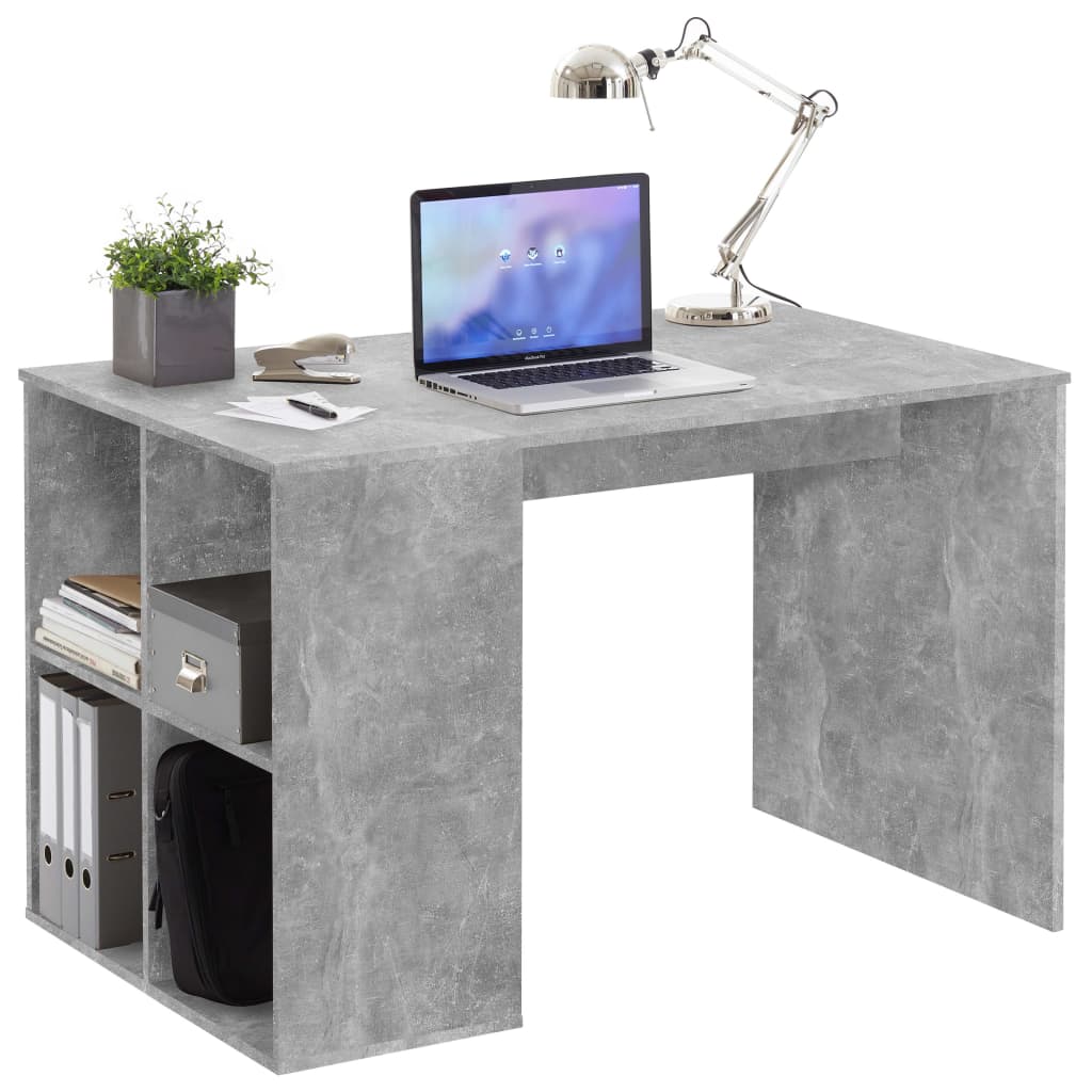 FMD Schreibtisch mit Regal 117×73×75 cm Betonoptik
