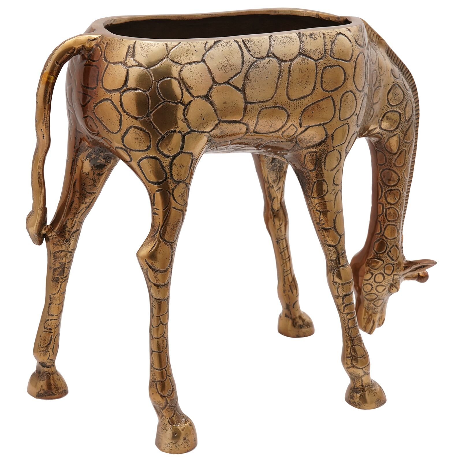 vidaXL Giraffen-Eisbehälter aus Messing 49x22x39 cm aus Aluminium