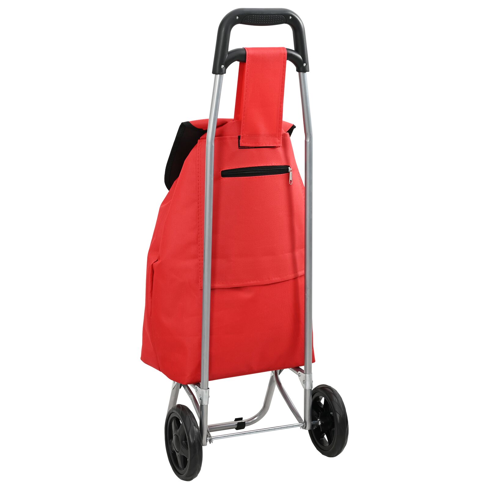 vidaXL Einkaufswagen mit Rädern Rot 35 L