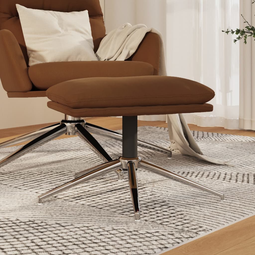 vidaXL Fußhocker Braun 60x60x35 cm Mikrofasergewebe