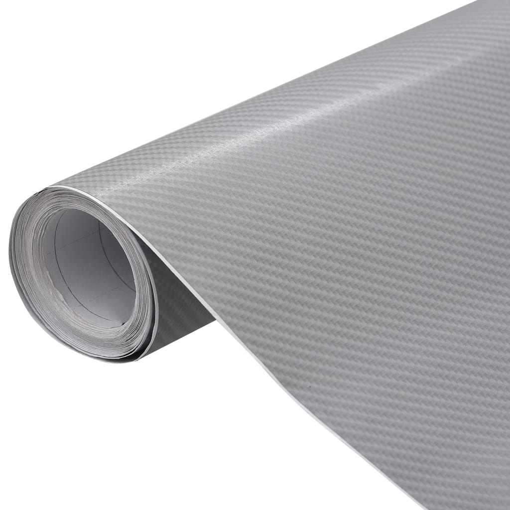 vidaXL Autofolien 2 Stk. 4D Silber 100x150 cm