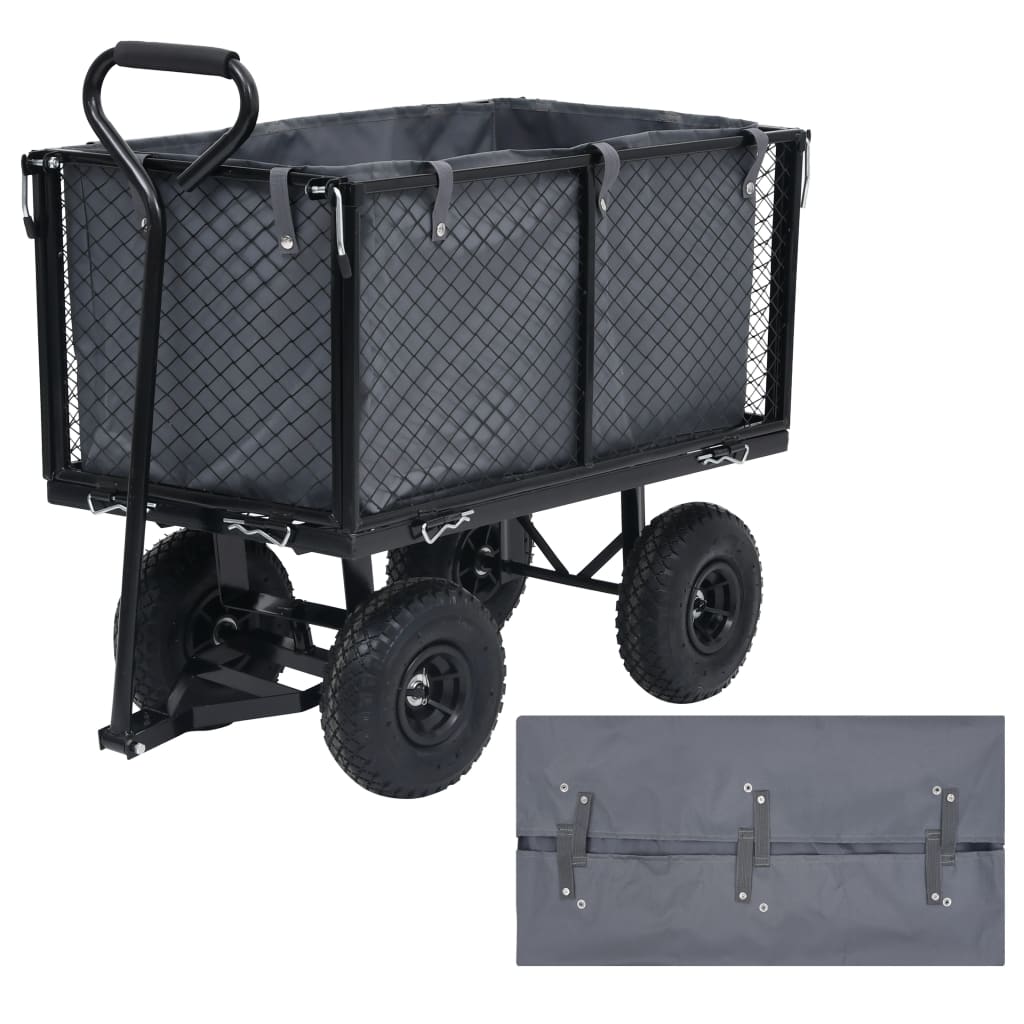 vidaXL Gartenwagen-Einlage Dunkelgrau 81x41x40 cm Stoff