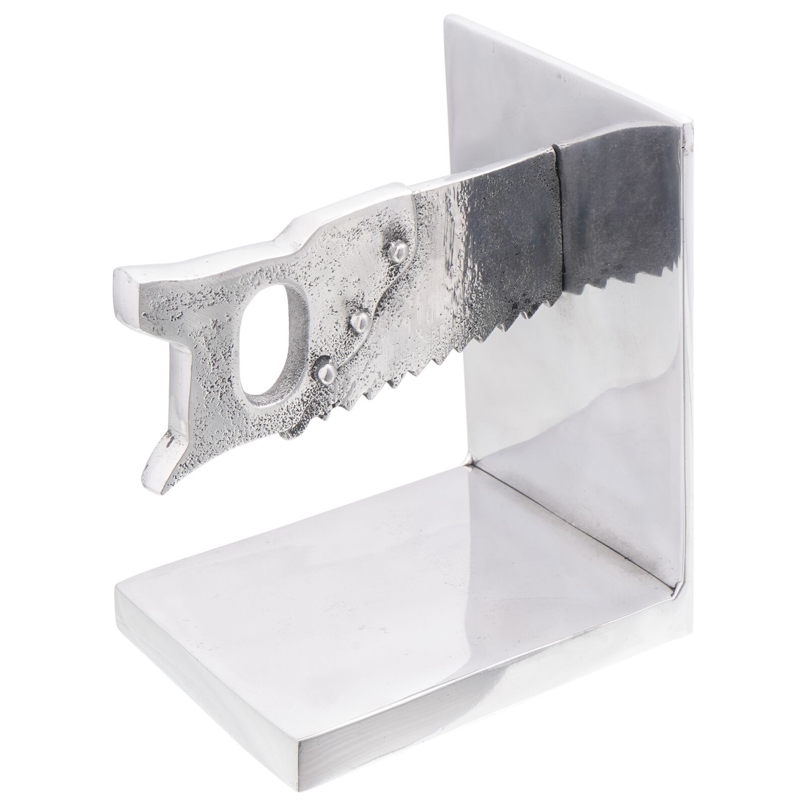 vidaXL Buchstützen 2 Stück Silber 11x14x17,5 cm Aluminium Säge