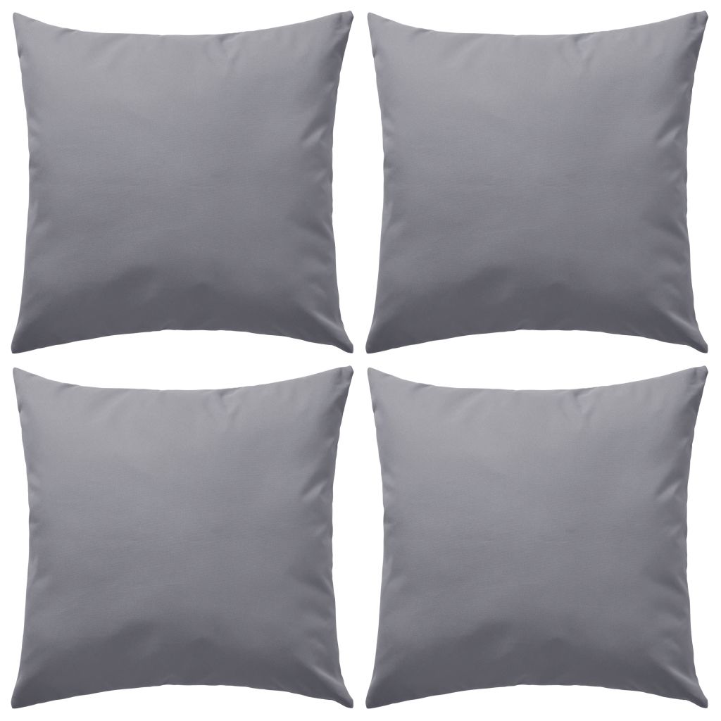 vidaXL Gartenkissen 4 Stk. 45 x 45 cm Grau