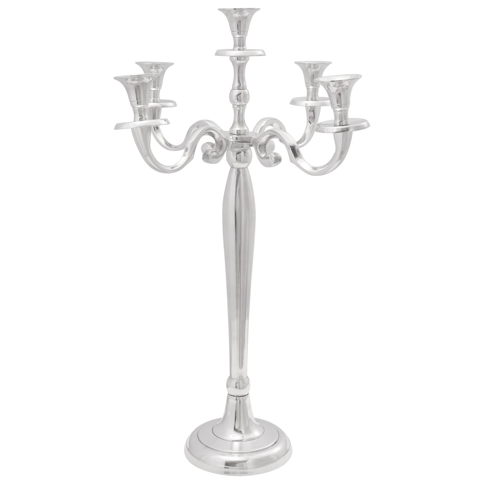 vidaXL Kerzenhalter Silber 39x39x60 cm Aluminium