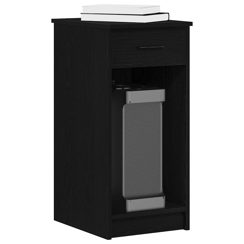 vidaXL Computerschrank mit Schublade Schwarz 35x45x77 cm
