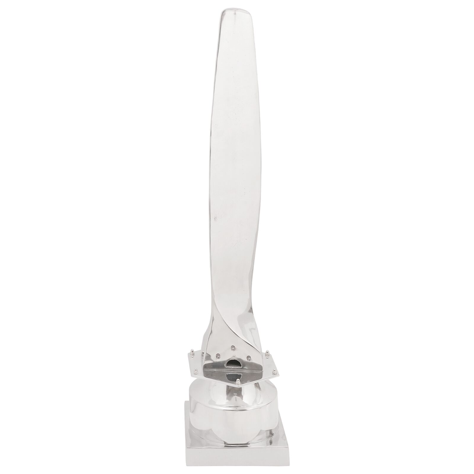 vidaXL Skulptur Silber 26x26x110 cm Aluminium Halber Propeller