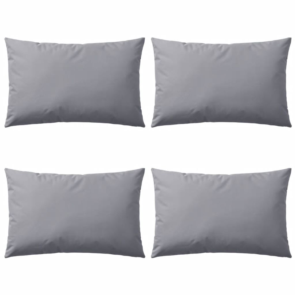 vidaXL Gartenkissen 4 Stk. 60 x 40 cm Grau