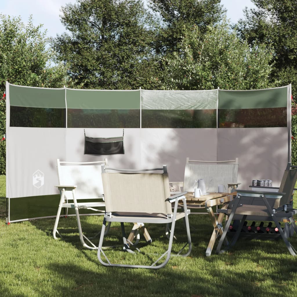 vidaXL Camping-Windschutz Grün 366x152x152 cm Wasserdicht