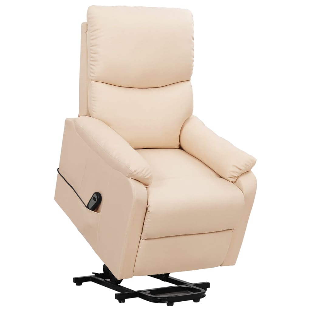 vidaXL Aufstehsessel Creme Stoff