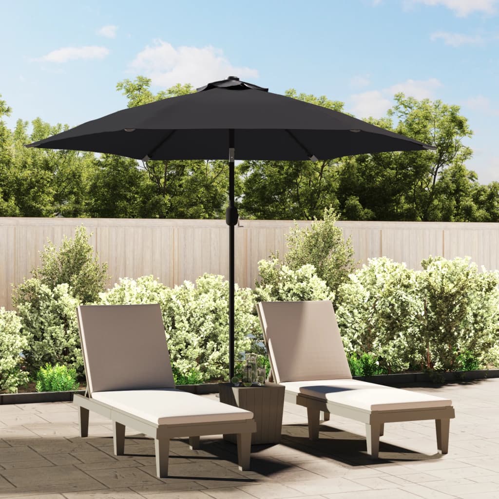 vidaXL Ersatzbezug für Sonnenschirm Schwarz 300 cm