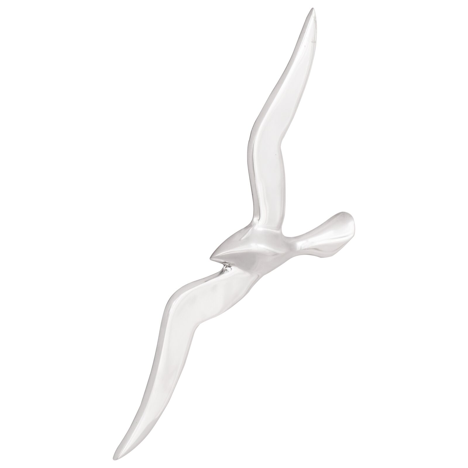 vidaXL Wandmontierte Möwe 2er Set Silber Aluminium