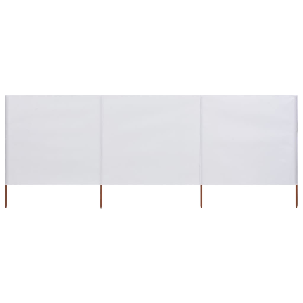 vidaXL 3-teiliges Windschutzgewebe 400 x 160 cm Sandweiß