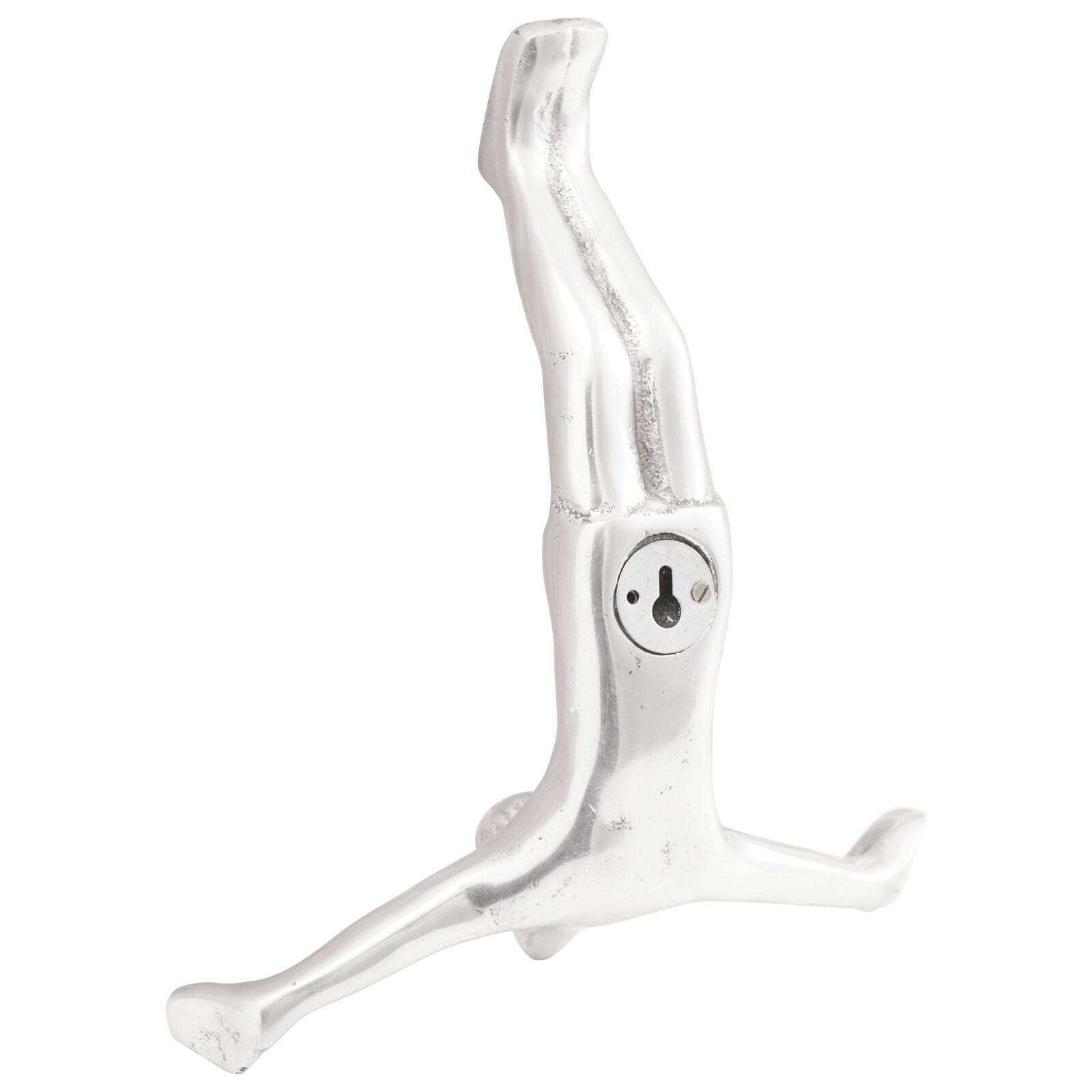 vidaXL Skulptur Silber 22x8x25 cm Aluminium fallender Mann