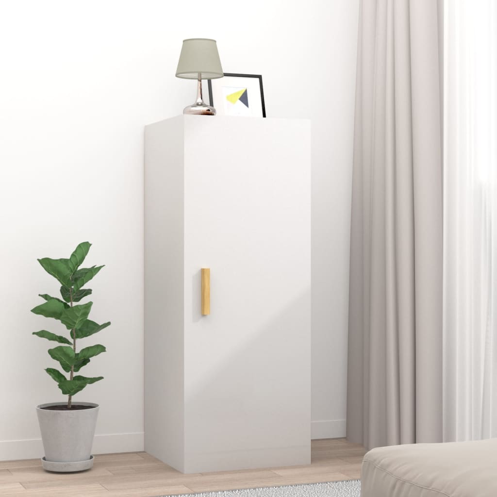  vidaXL Wandschrank Hochglanz-Weiß 34,5x34x90 cm Holzwerkstoff