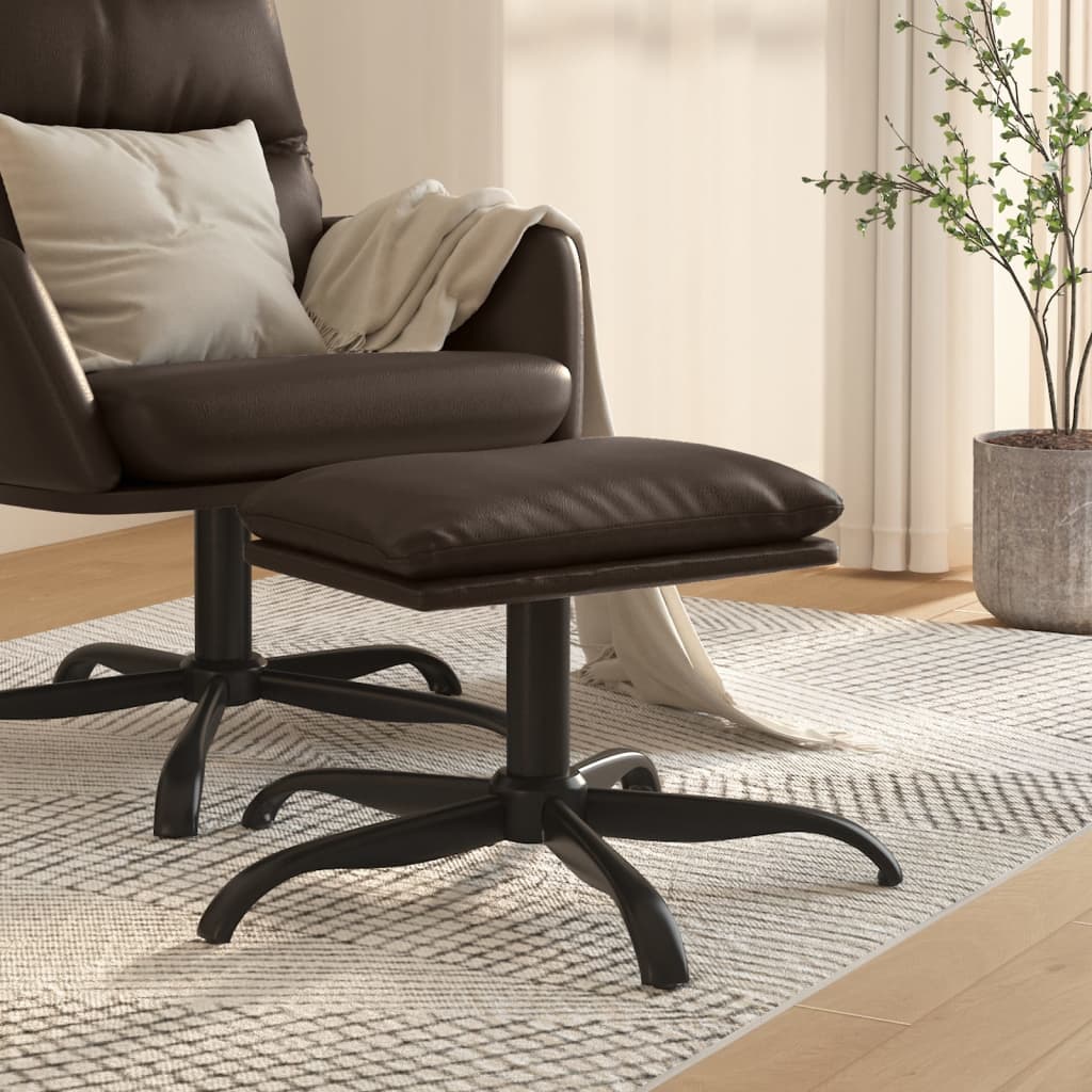 vidaXL Fußhocker Braun 60x60x36 cm Kunstleder
