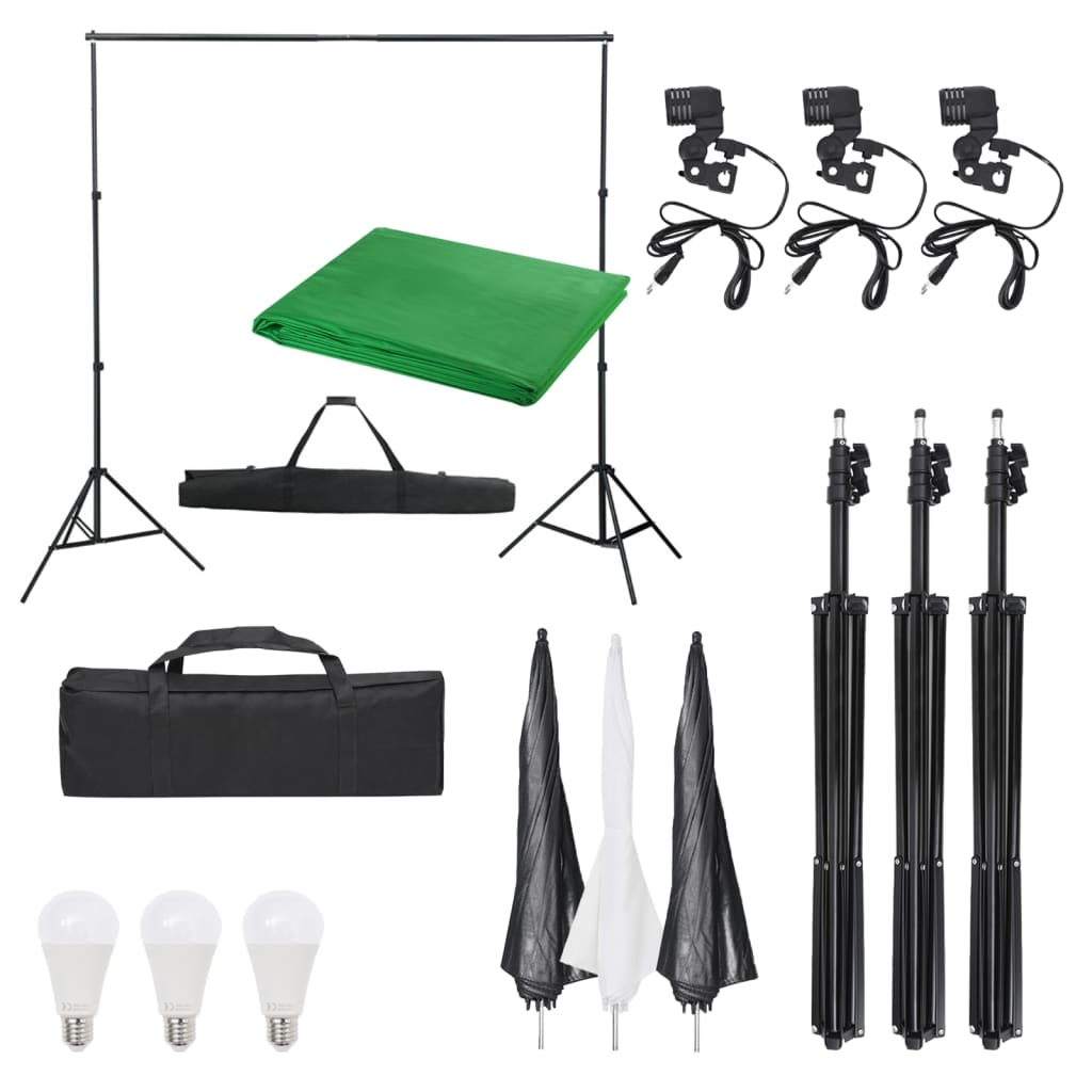 vidaXL Fotostudio-Set mit Beleuchtung und Hintergrund
