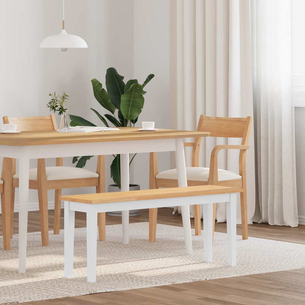 vidaXL Bank 110 cm Massivholz Gummibaum