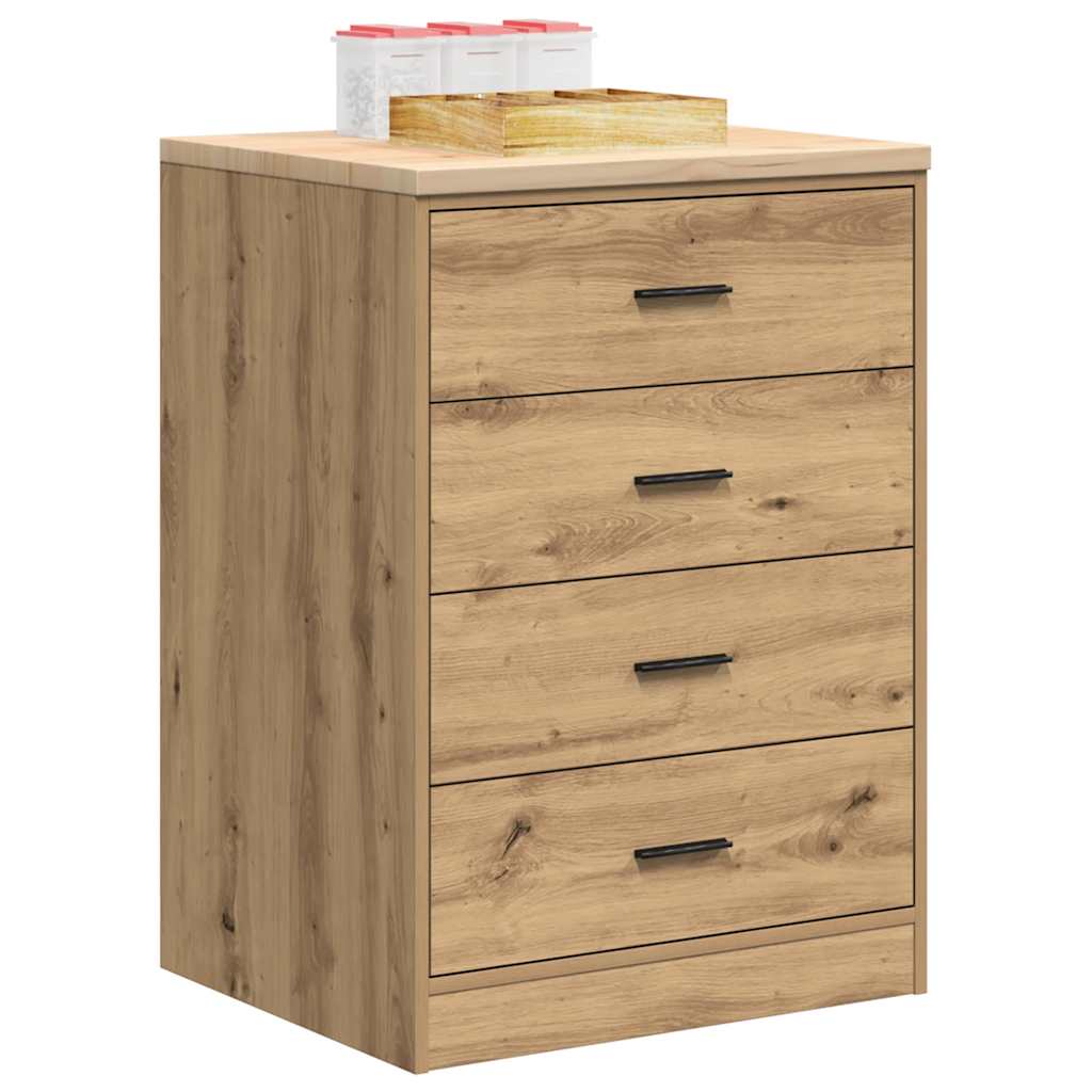 vidaXL Garagen-Aufbewahrungsschrank Artisan-Eiche Massivholz Kiefer