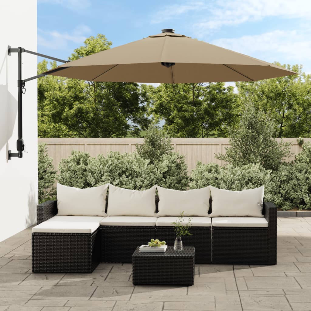 vidaXL Ersatzbezug für Ampelschirm Taupe 350 cm
