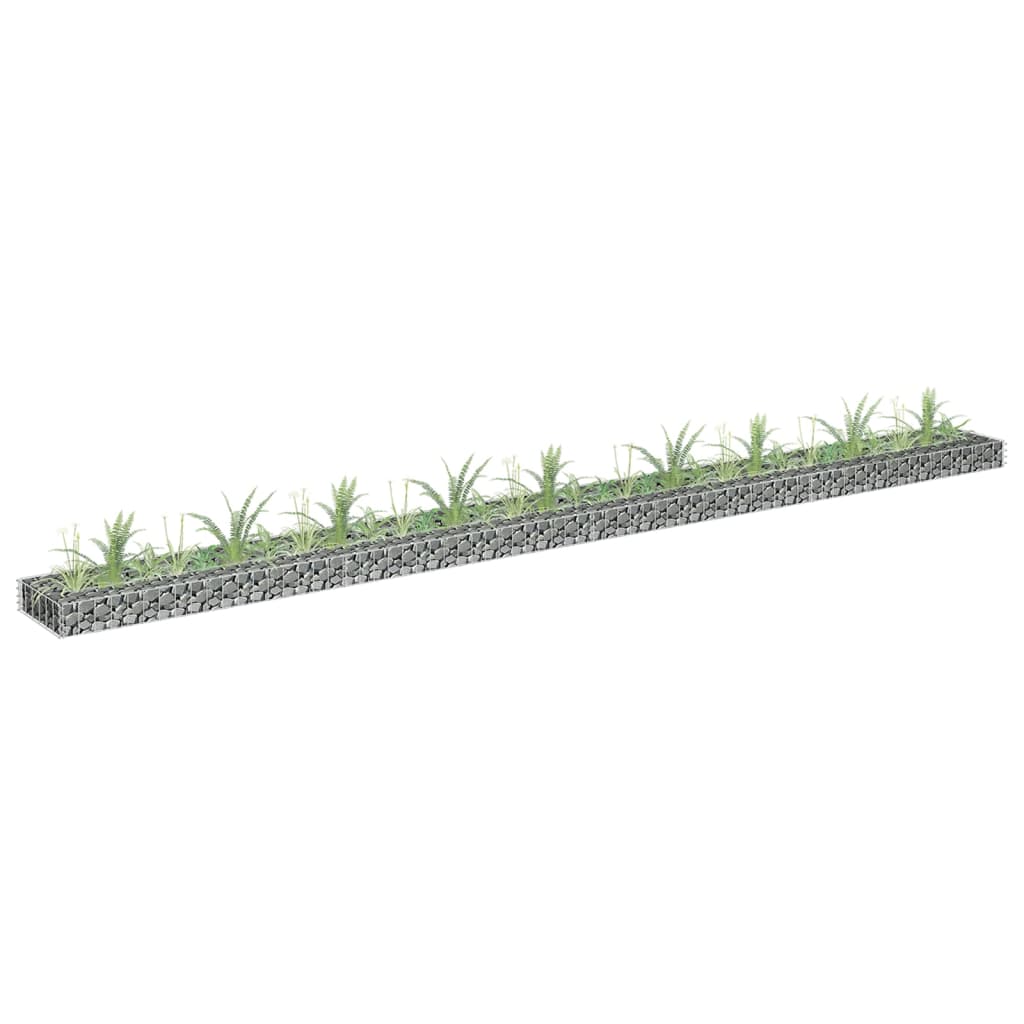  vidaXL Gabionen-Hochbeet Verzinkter Stahl 360x30x10 cm