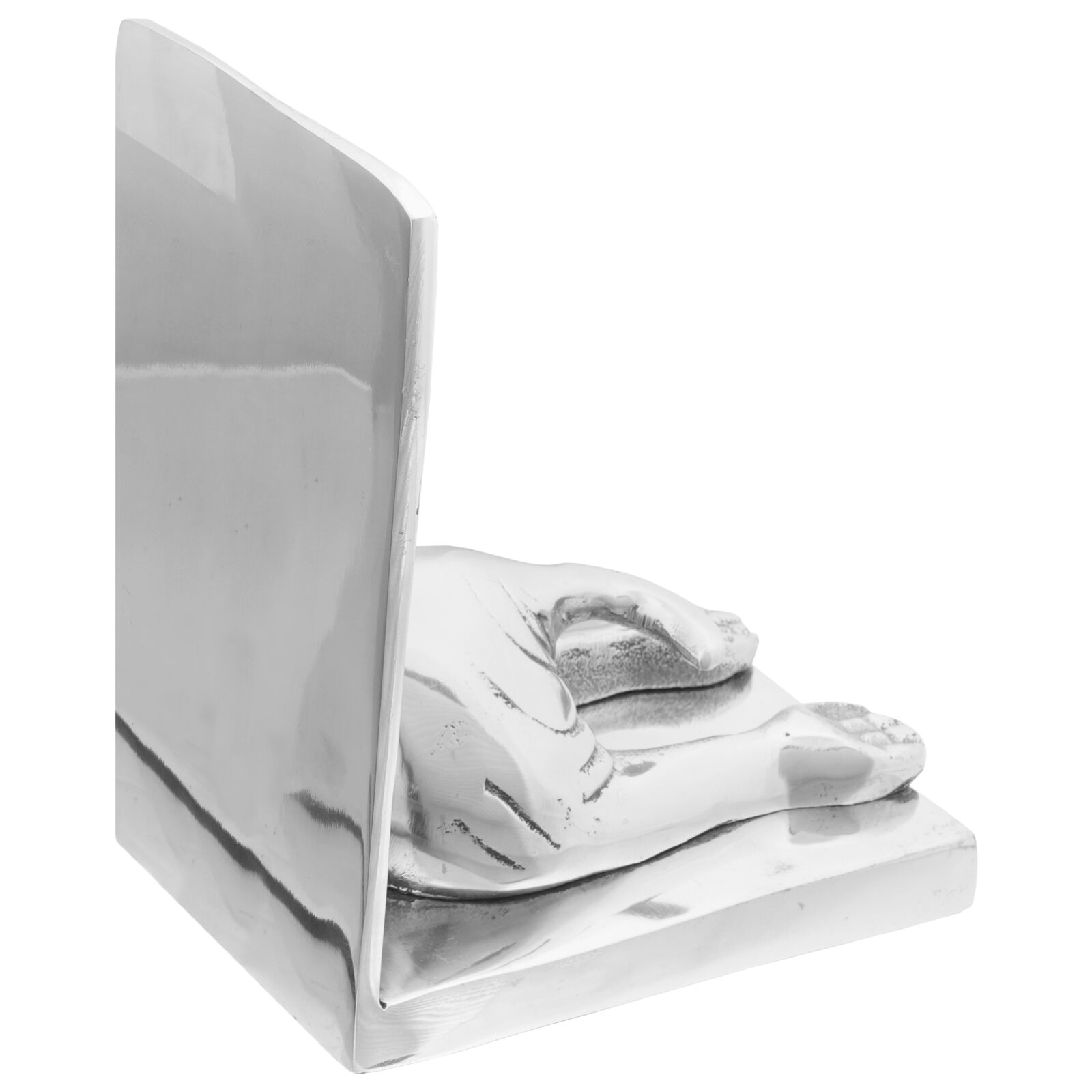 vidaXL Buchstützen 2 Stück Silber 12x15x18 cm Aluminium Hund