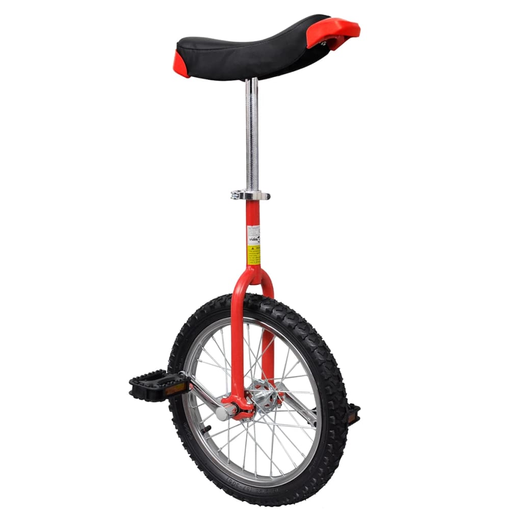 vidaXL Einrad Verstellbar Rot 16 Zoll 