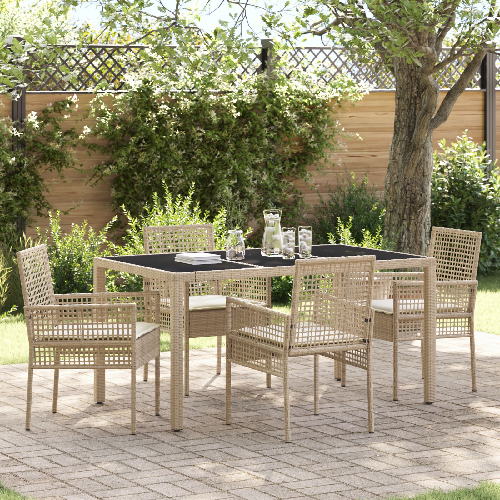 vidaXL   Set von 3 Beige