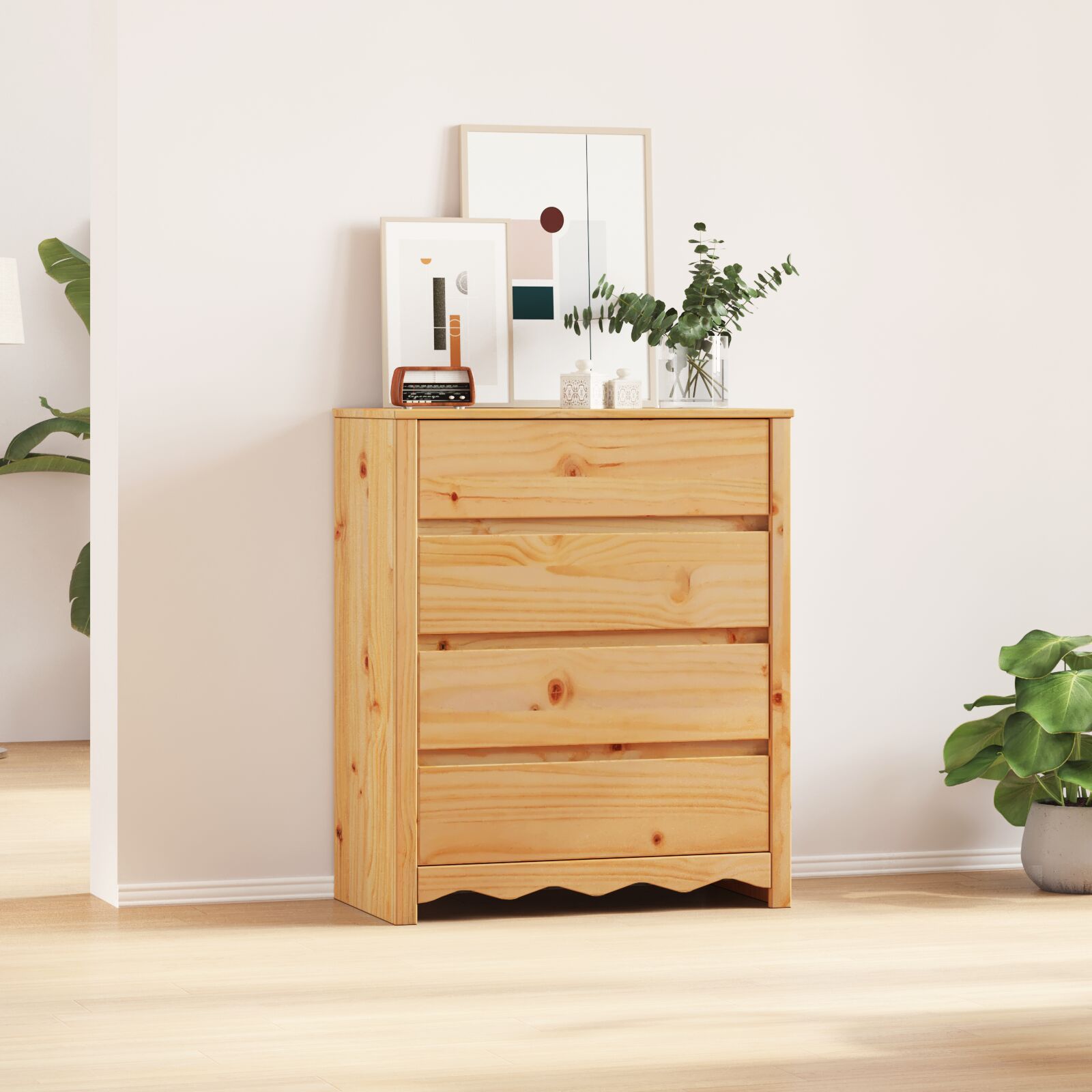 vidaXL Kommode ""DRAMMEN"" 76,5x40x91 cm Massivholz Kiefer