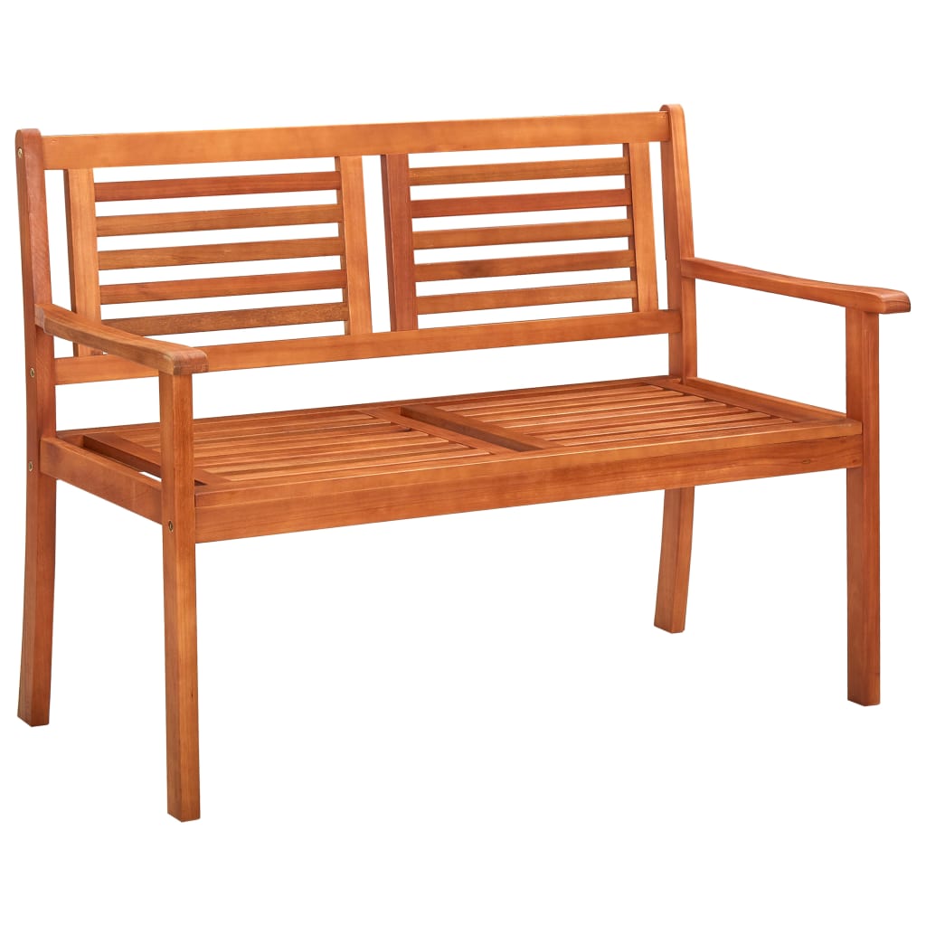 vidaXL 2-Sitzer Gartenbank 120 cm Eukalyptus Massivholz
