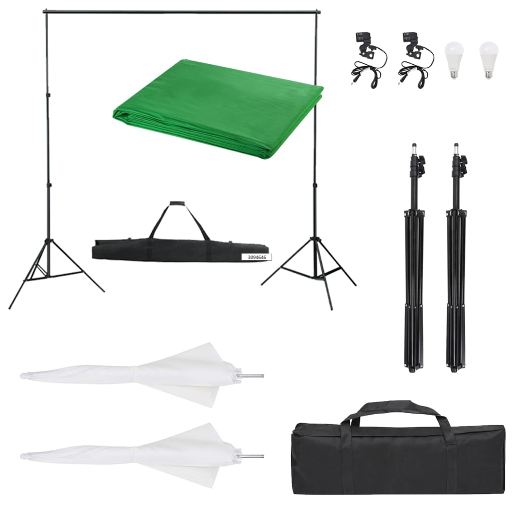 vidaXL Fotostudio-Set mit Beleuchtung und Hintergrund