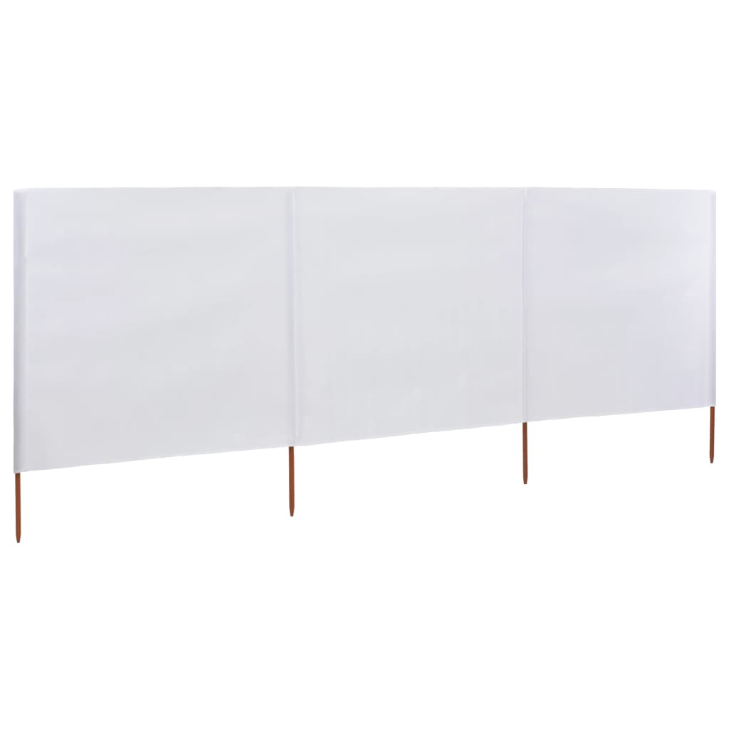 vidaXL 3-teiliges Windschutzgewebe 400 x 120 cm Weiß 
