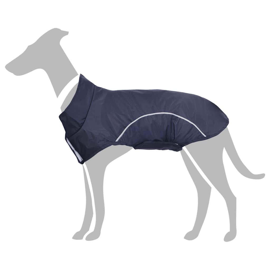 vidaXL Hunde Regenmantel mit Reflexstreifen Polyester Marineblau S