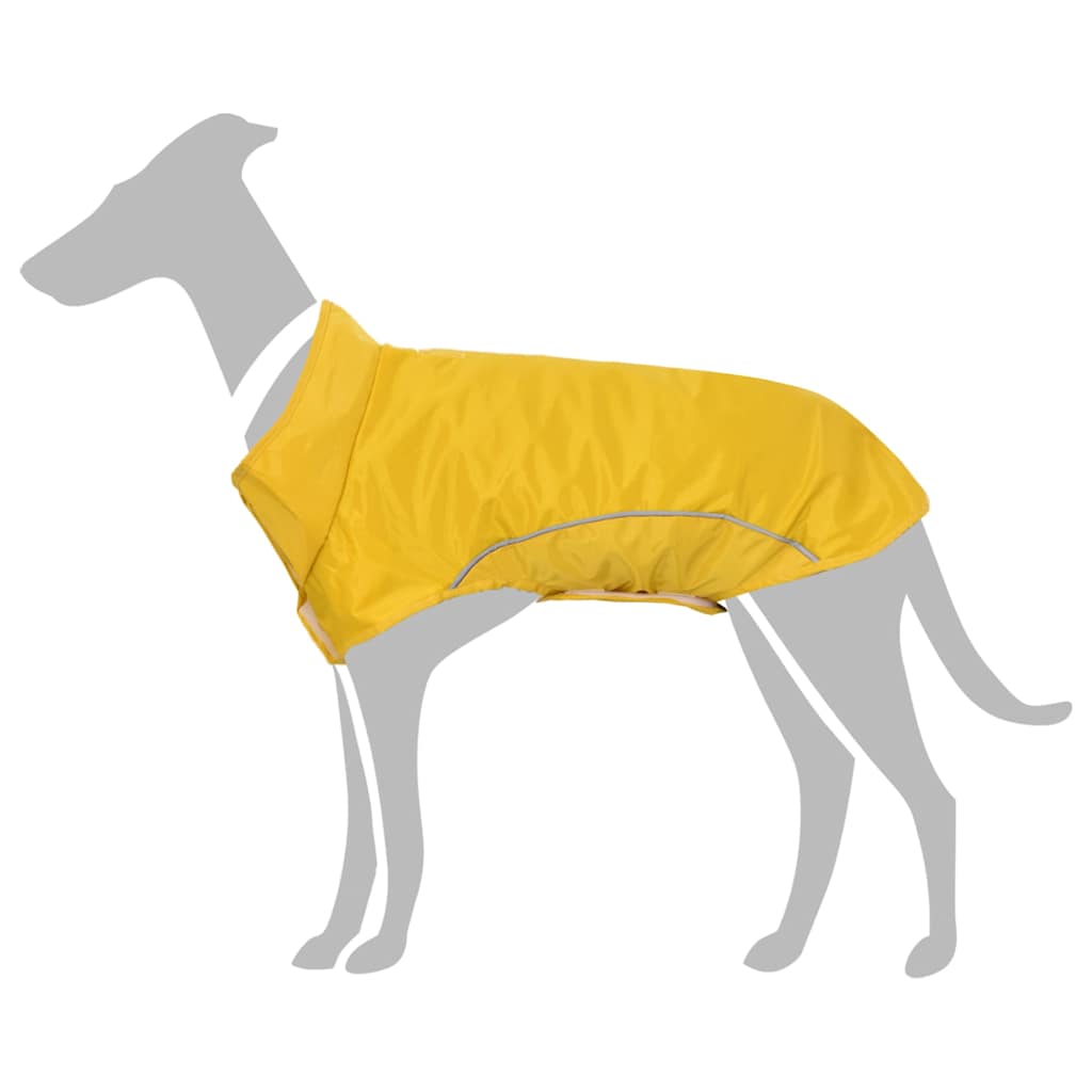 vidaXL Hunde Regenmantel mit Reflexstreifen Polyester Gelb 3XL