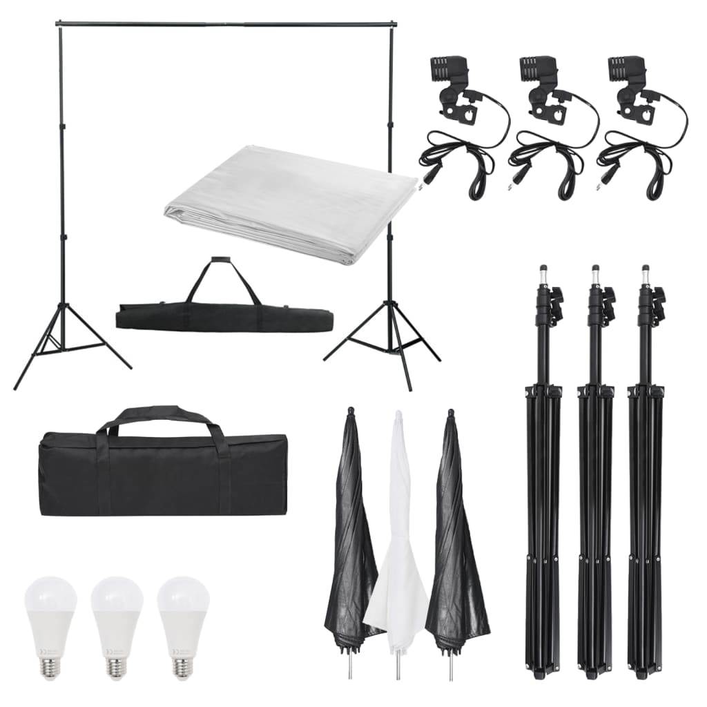 vidaXL Fotostudio-Set mit Beleuchtung und Hintergrund