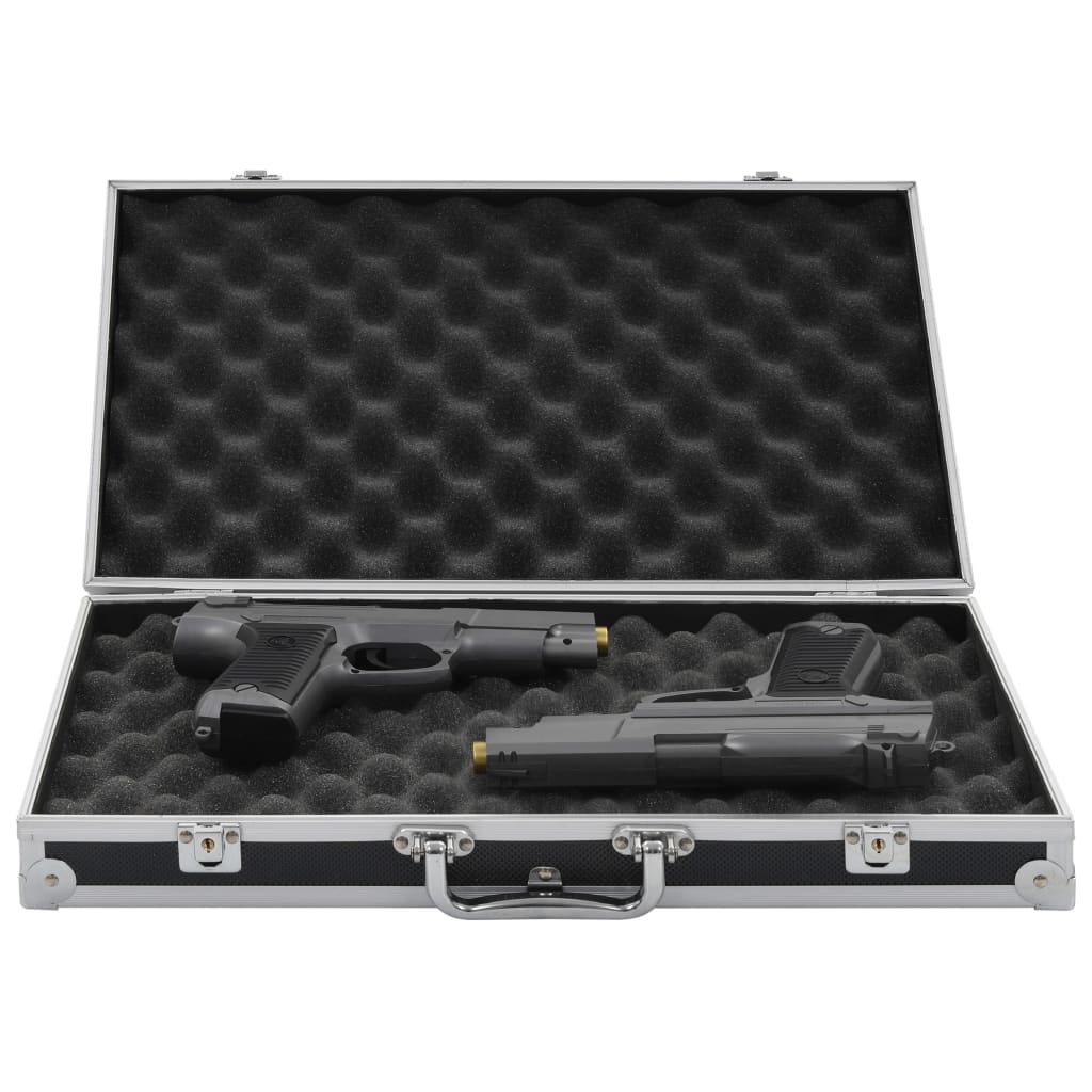 vidaXL Waffenkoffer Aluminium ABS Schwarz