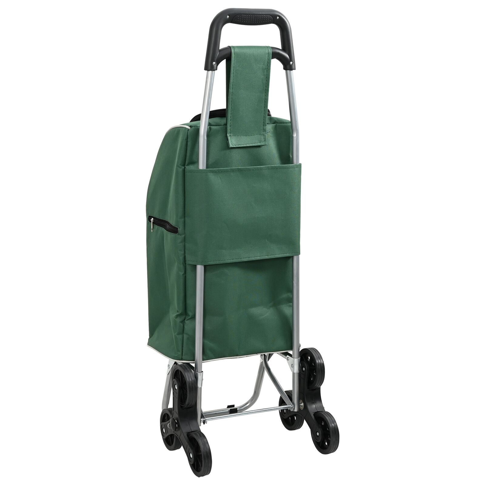 vidaXL Einkaufstrolley mit Treppensteiger Grün 38 L
