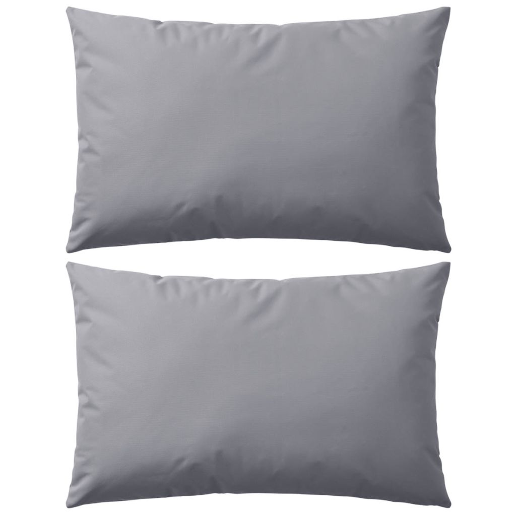vidaXL Gartenkissen 2 Stk. 60 x 40 cm Grau