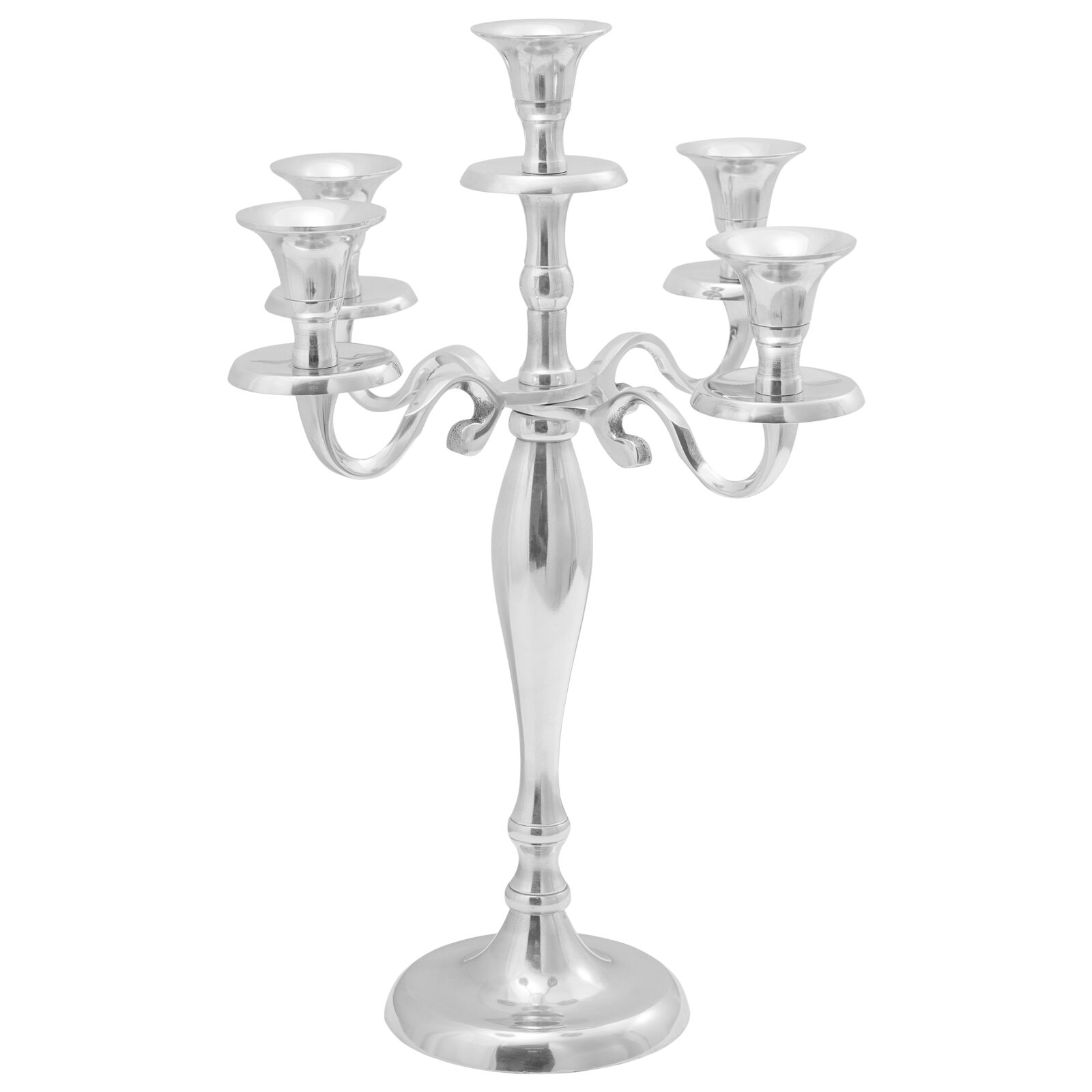 vidaXL Kerzenhalter Silber 29x29x40 cm Aluminium