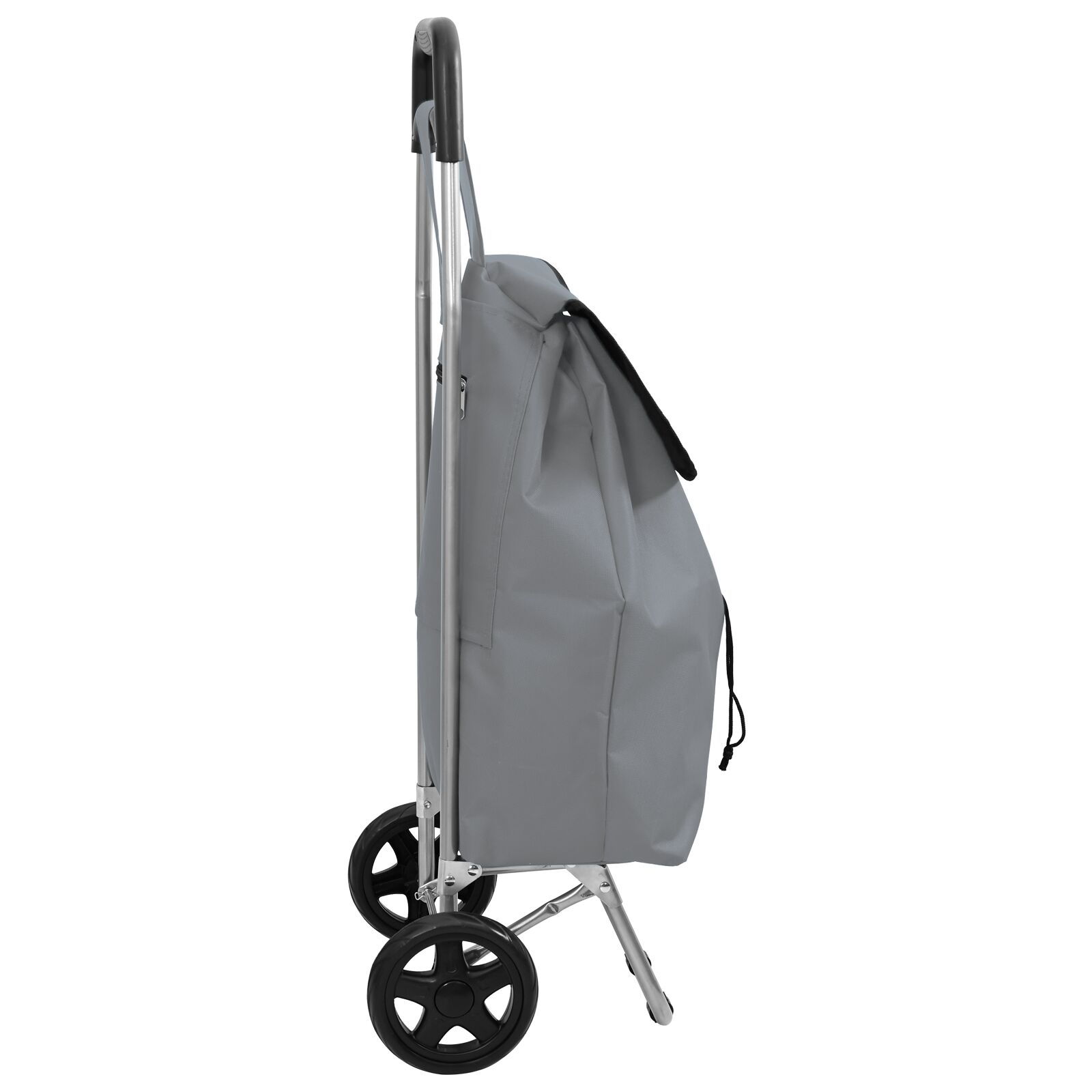 vidaXL Einkaufswagen mit Rädern Grau 35 L