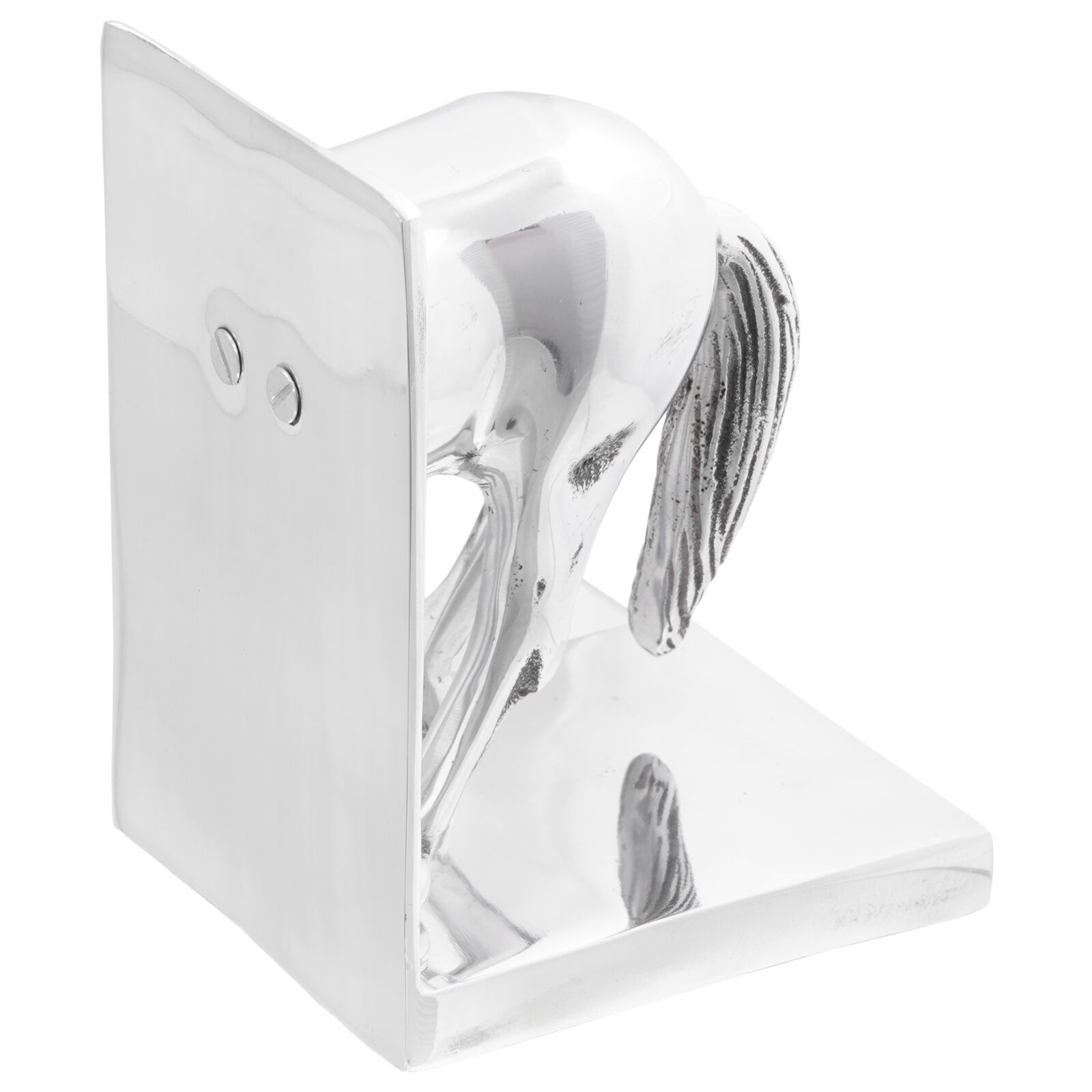 vidaXL Buchstützen 2 Stück Silber 11x14x25 cm Aluminium Pferd