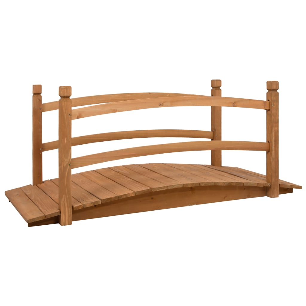 vidaXL Gartenbrücke 140x60x60 cm Massivholz Tanne