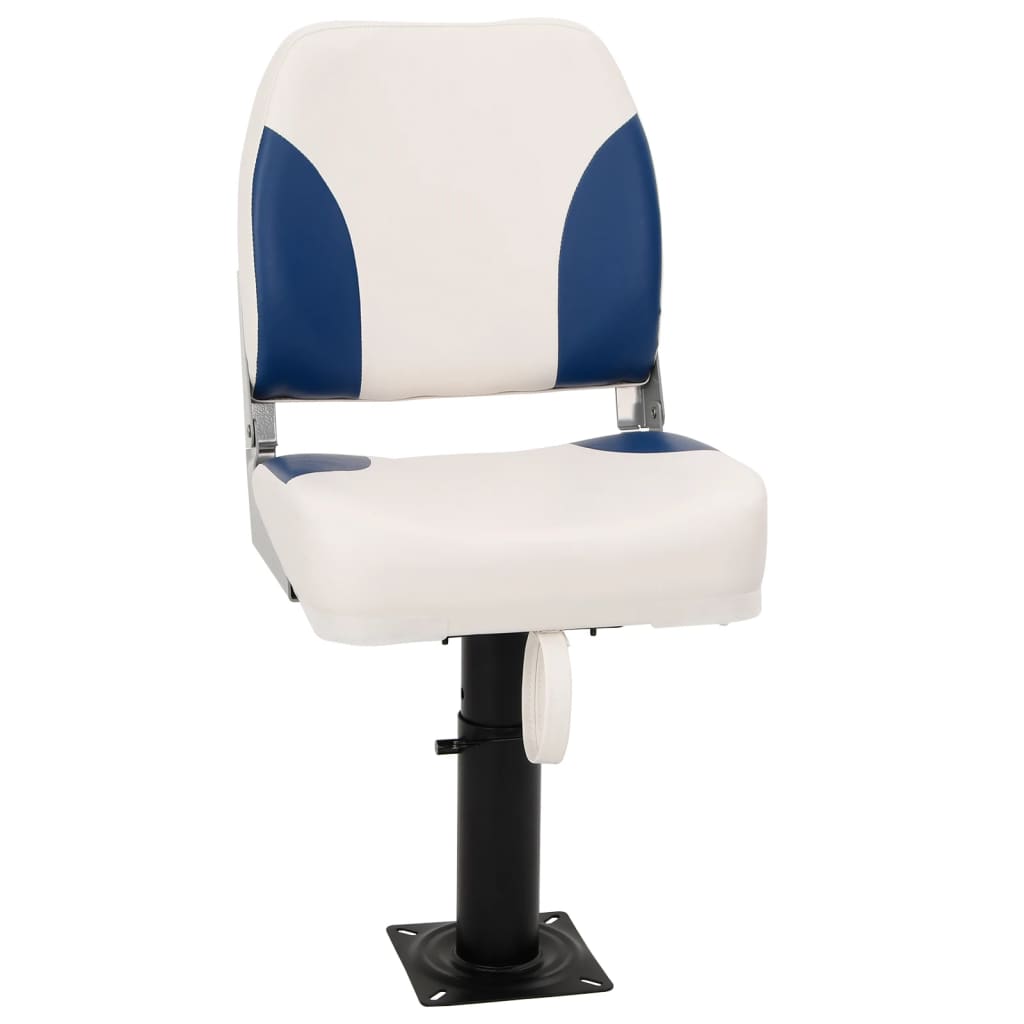 vidaXL 2-tlg. Bootssitz-Set Klappbar Blau und Weiß 41x36x48 cm