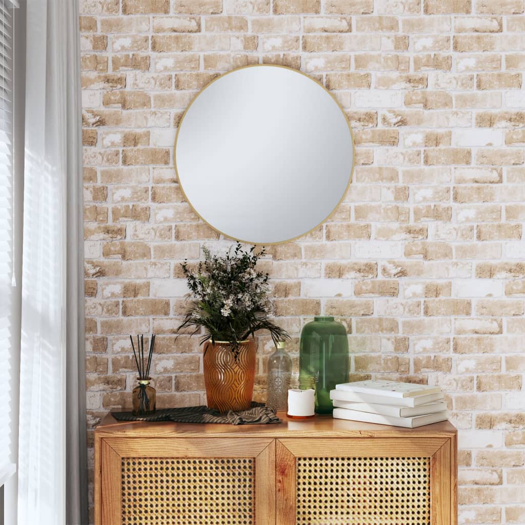 vidaXL Tapete 3D Ziegelmuster Braun