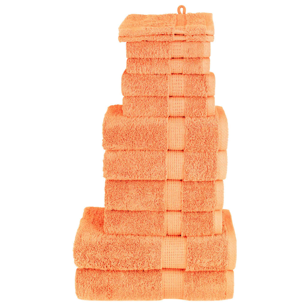 vidaXL 12 tlg. Premium-Handtuch-Set Orange 600 g/m² 100% Baumwolle