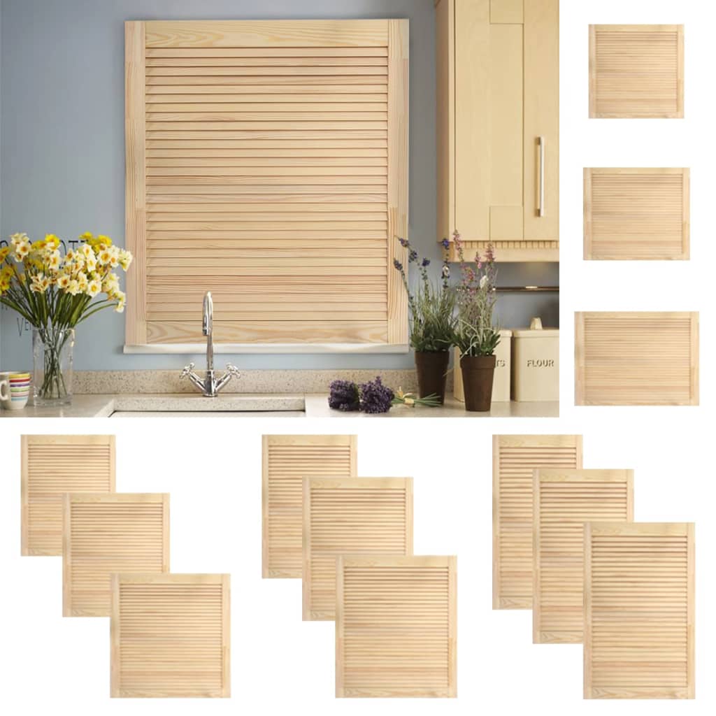vidaXL Schranktür Lamellen-Design 69x59,4 cm Massivholz Kiefer