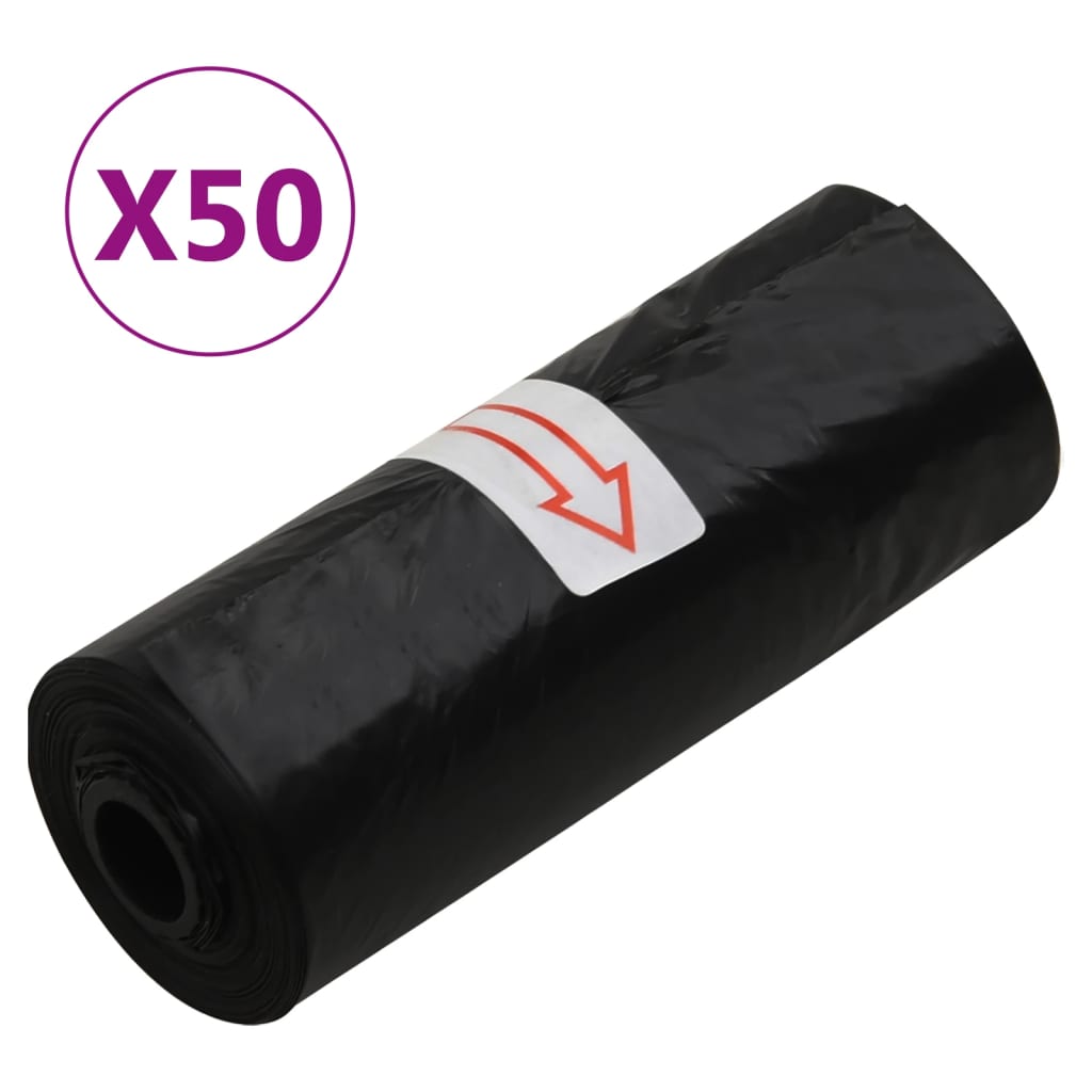 vidaXL Hundekotbeutel 750 Stk. Schwarz 30x20 cm PE