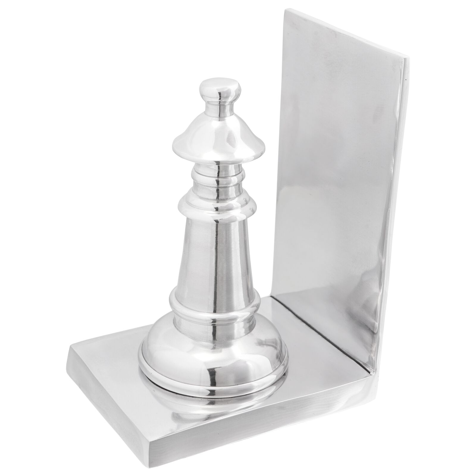 vidaXL Buchstützen 2 Stück Silber 11x12x19,5 cm Aluminium Schach